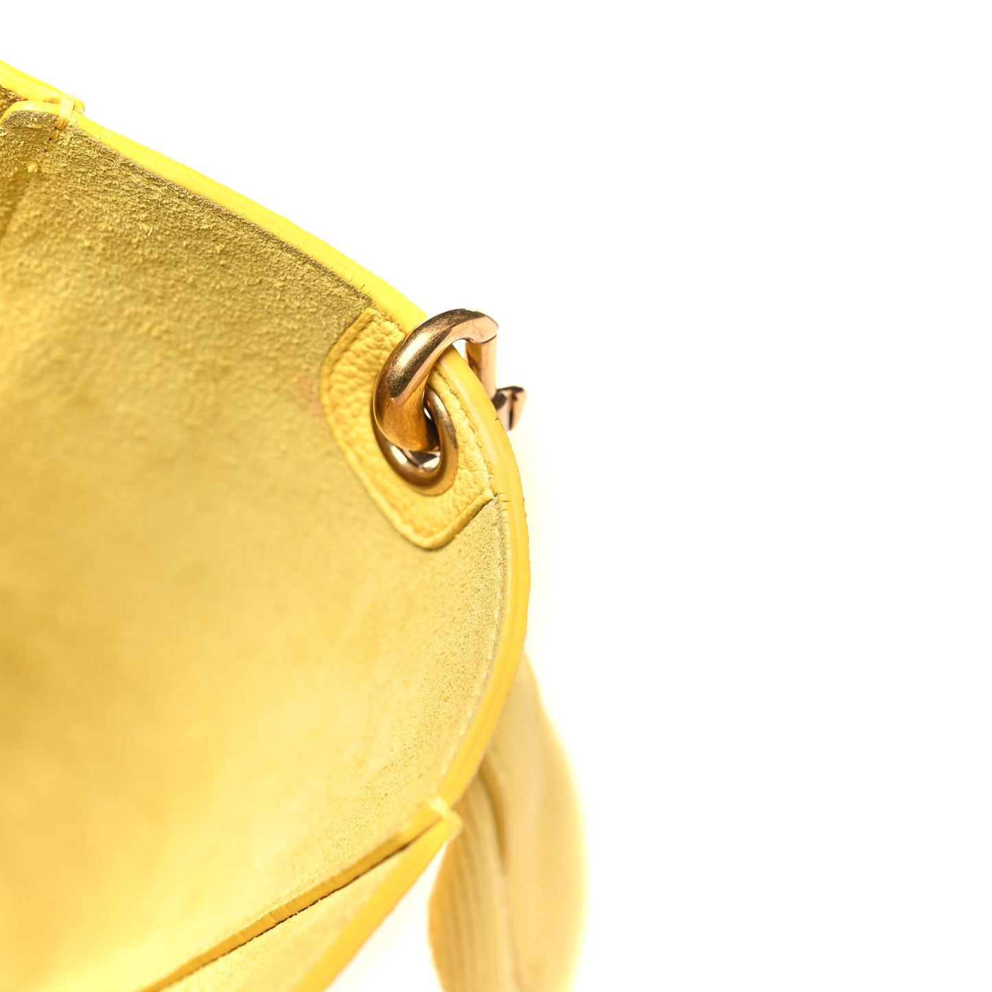 Soft Grained Calfskin Small Sangle Bucket Bag Citron