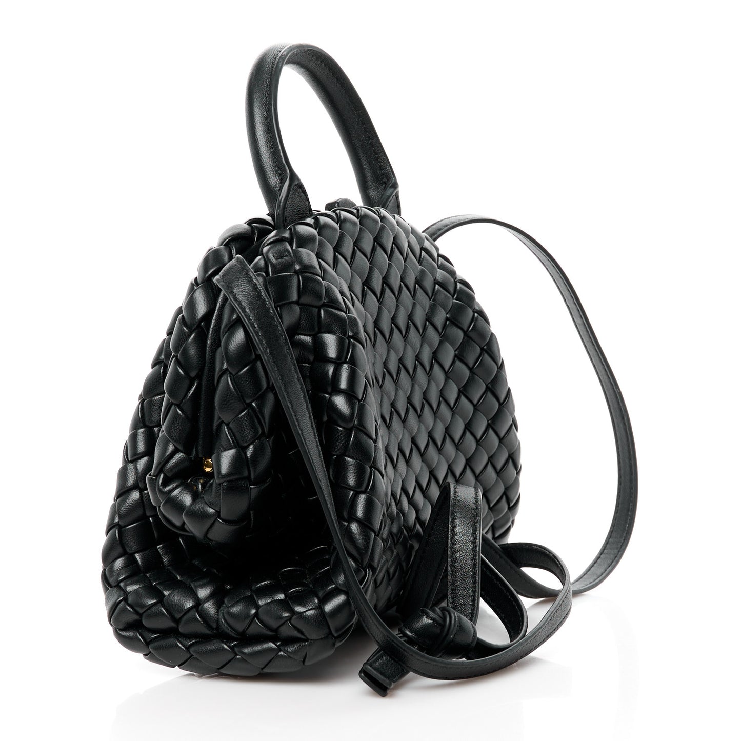 Nappa Intrecciato Small Padded The Handle Black