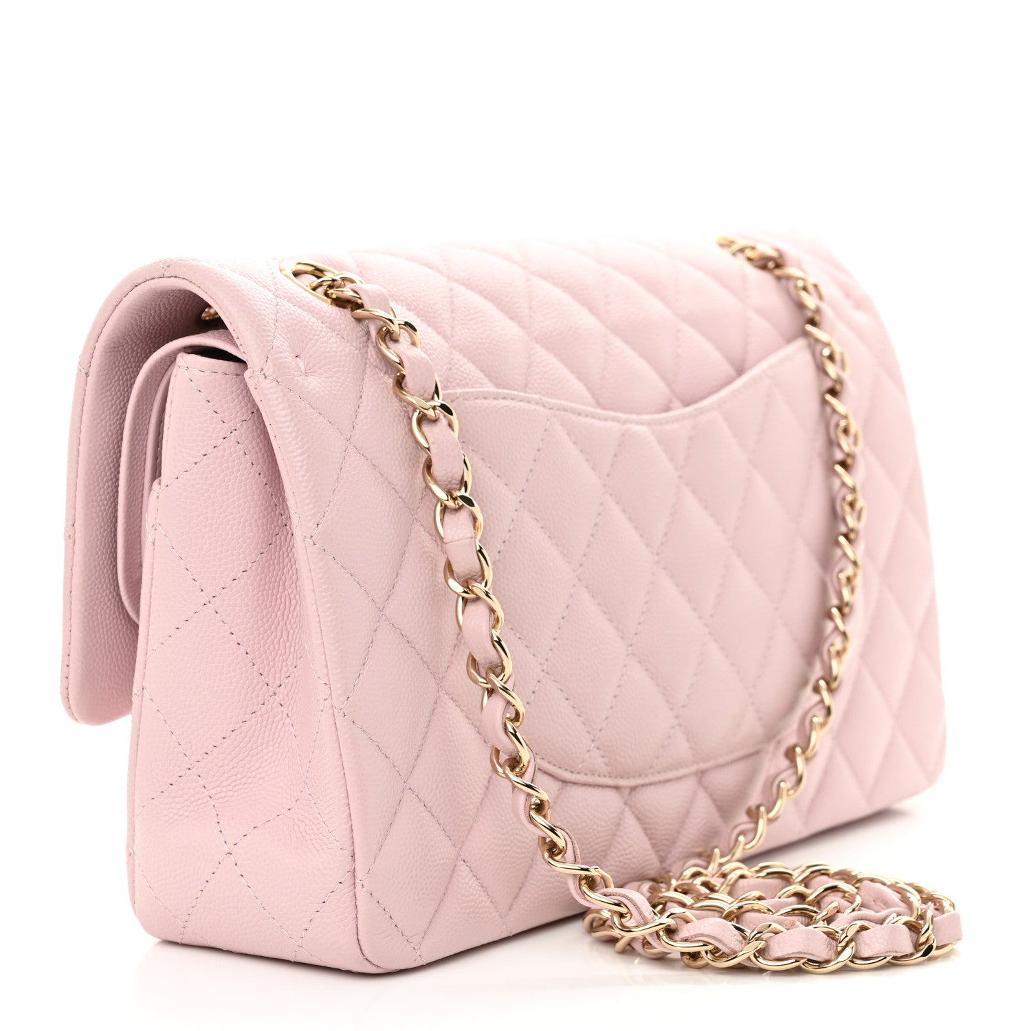 Chanel Caviar Quilted Medium Double Flap Light Pink 3 of 11