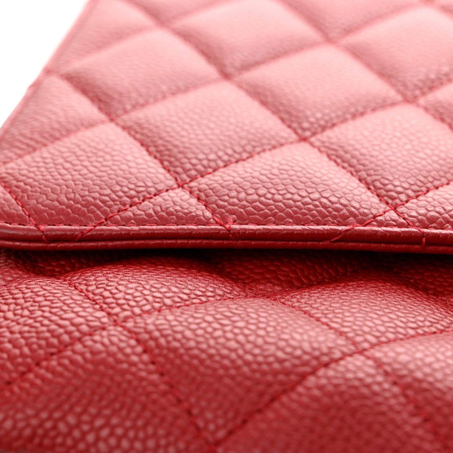Caviar Quilted Maxi Single Flap Red