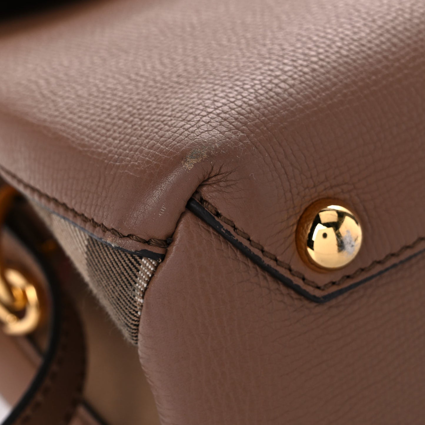 Derby Calfskin House Check Small Camberley Dark Sand