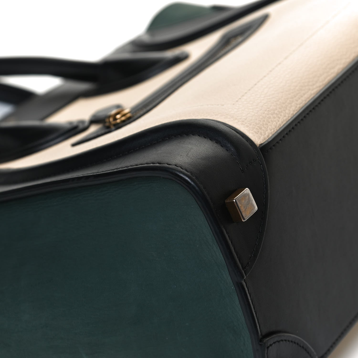 Celine Smooth Drummed Calfskin Micro Tri-Color Luggage Teal 12 of 12