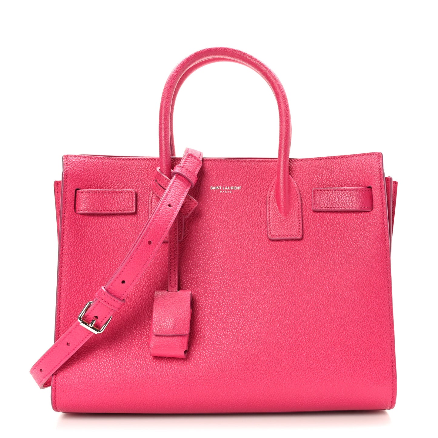 Grained Calfskin Baby Sac De Jour Lipstick Fuchsia