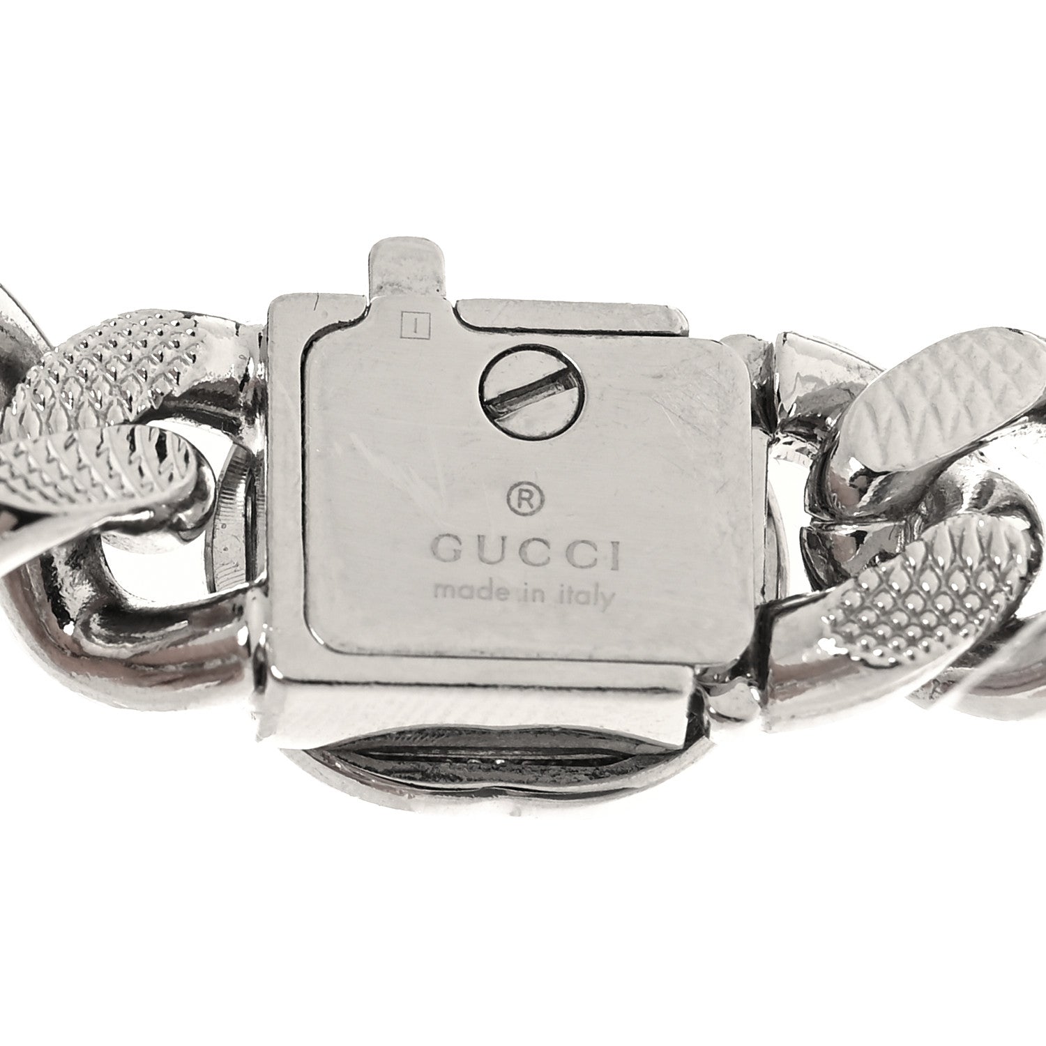 Gucci Palladium Script Logo Interlocking Chain Necklace 4 of 4