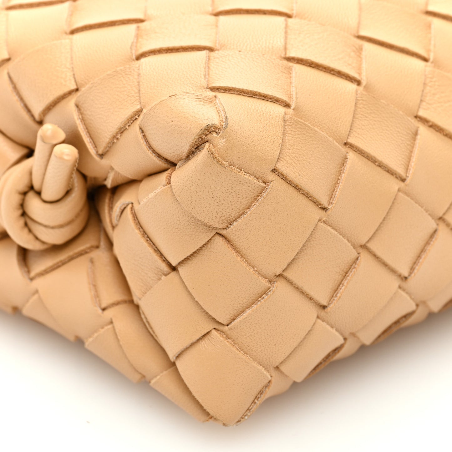 Nappa Intrecciato Mini Loop Camera Bag Almond