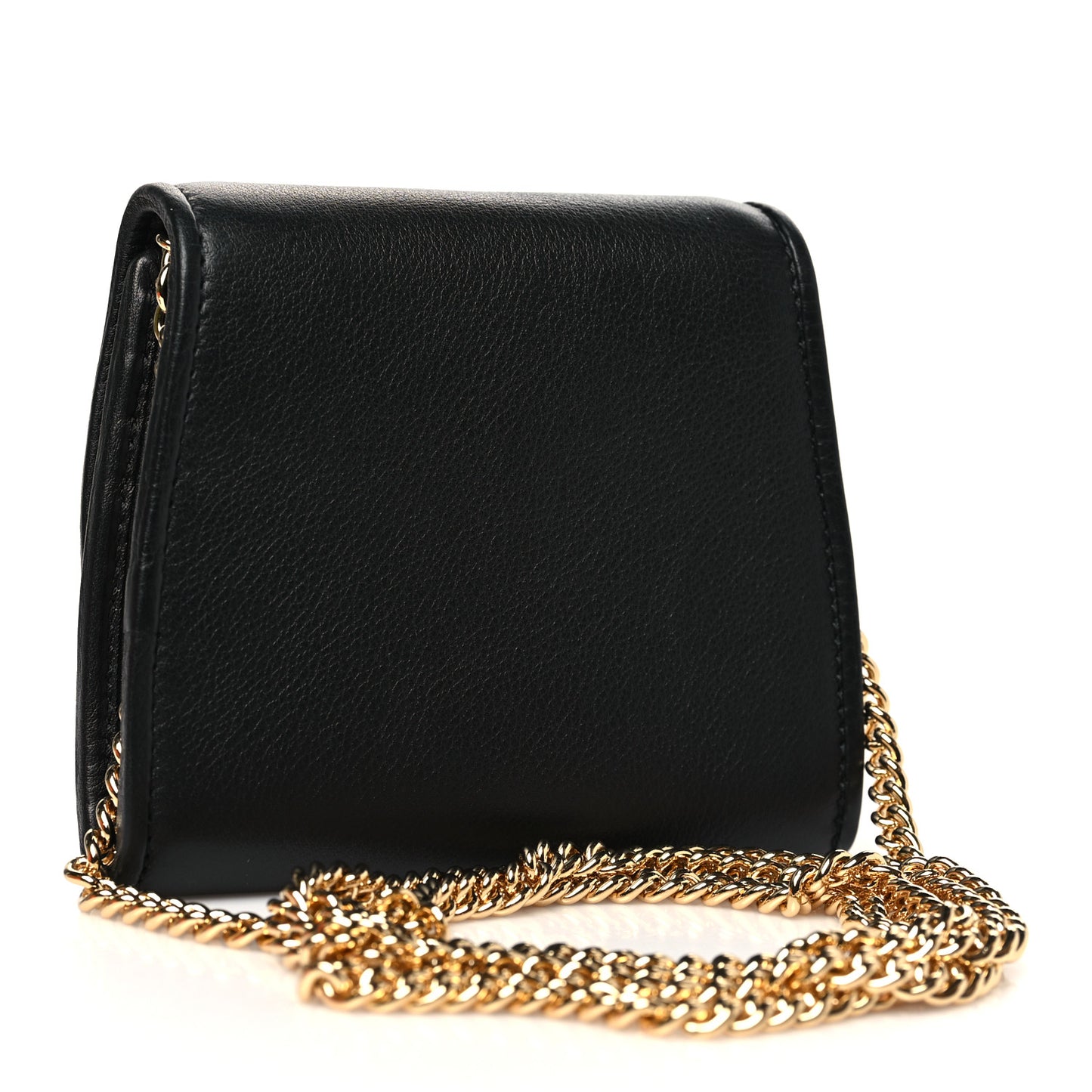 Roxy Calfskin Medium Blondie Chain Wallet Black