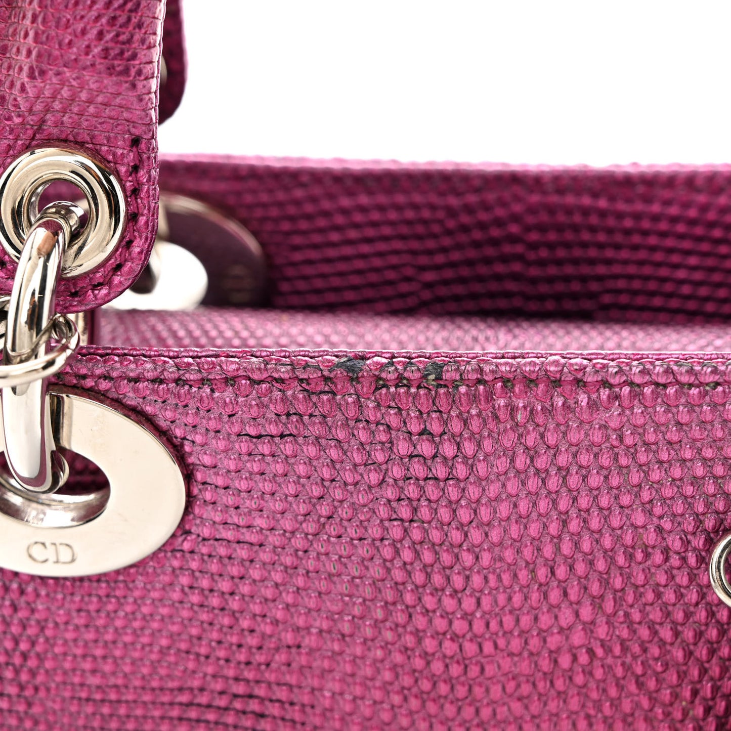 Lizard Gradient Mini Lady Dior Pink Blue