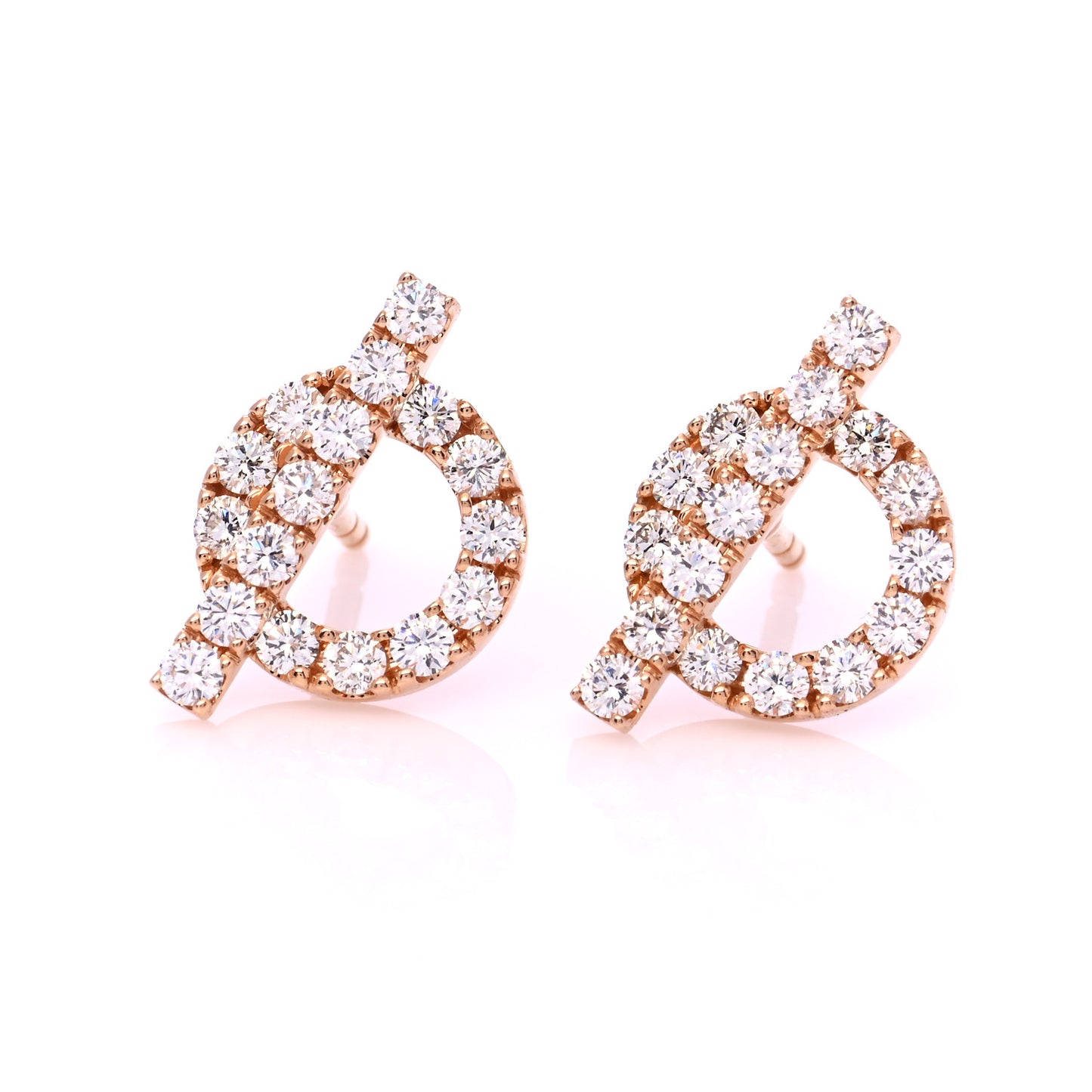 18K Rose Gold Diamond Finesse Earrings