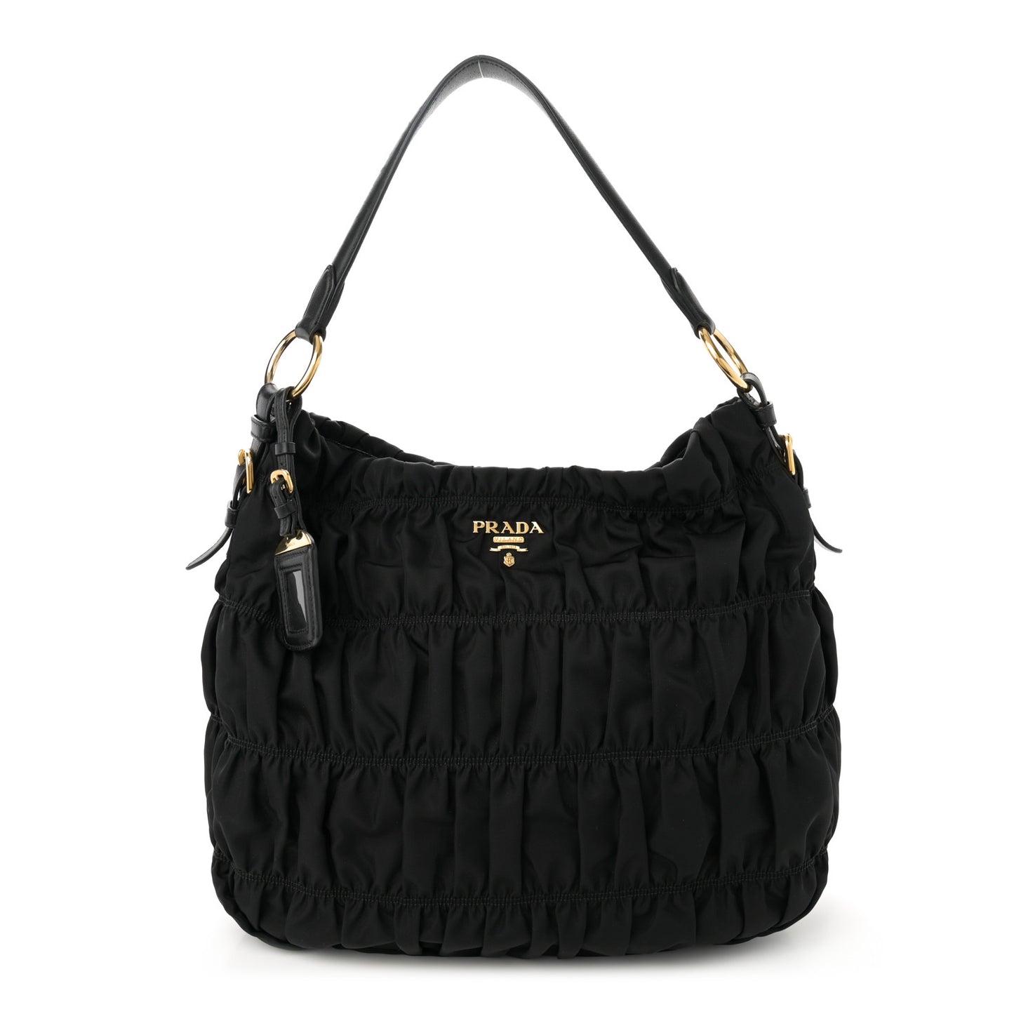 Tessuto Nylon Gaufre Tote Black