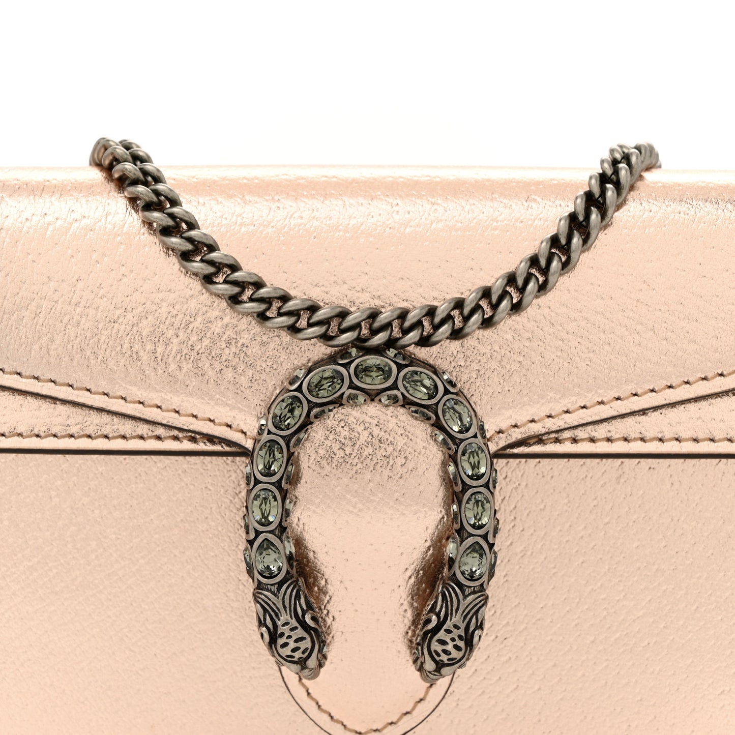 Metallic Calfskin Super Mini Dionysus Shoulder Bag Rose Gold