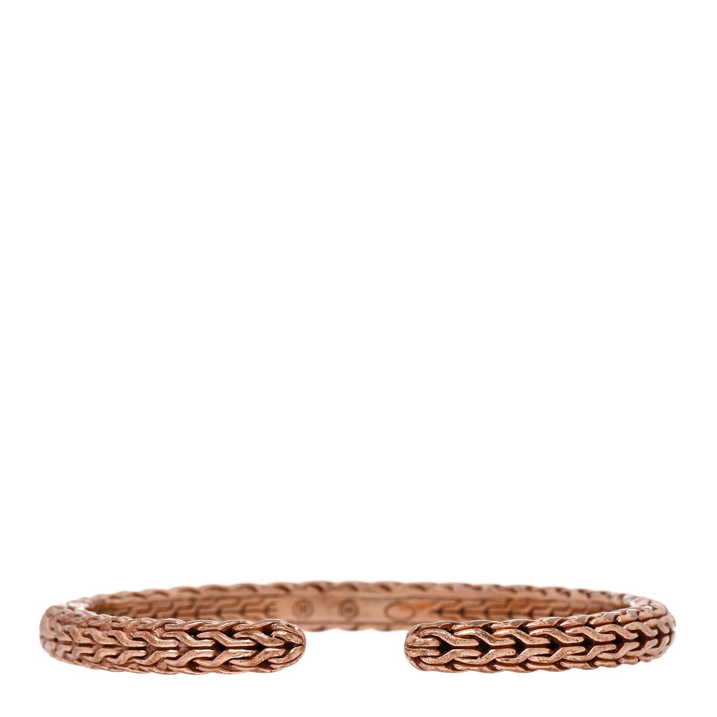 Bronze 6mm Slim Classic Chain Hinged Cuff Bracelet