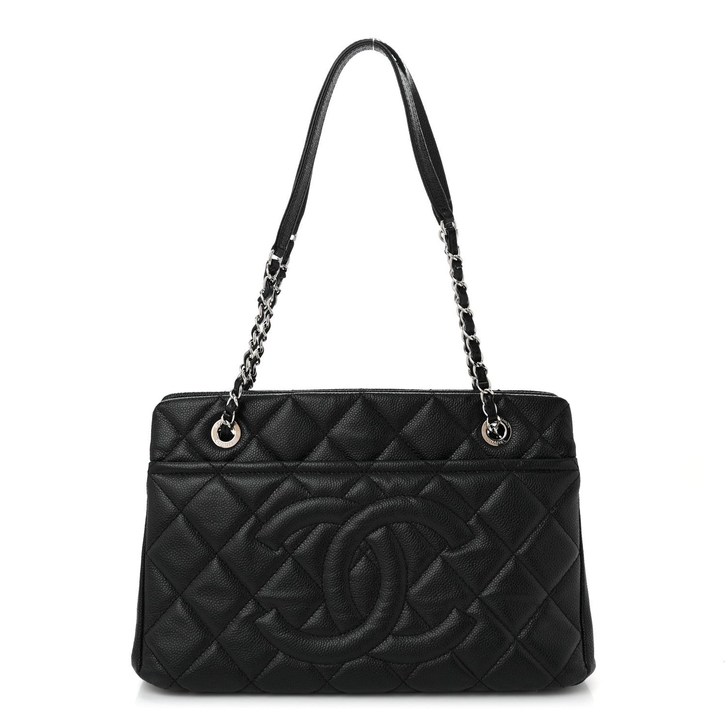 Caviar Quilted Timeless CC Soft Tote Black