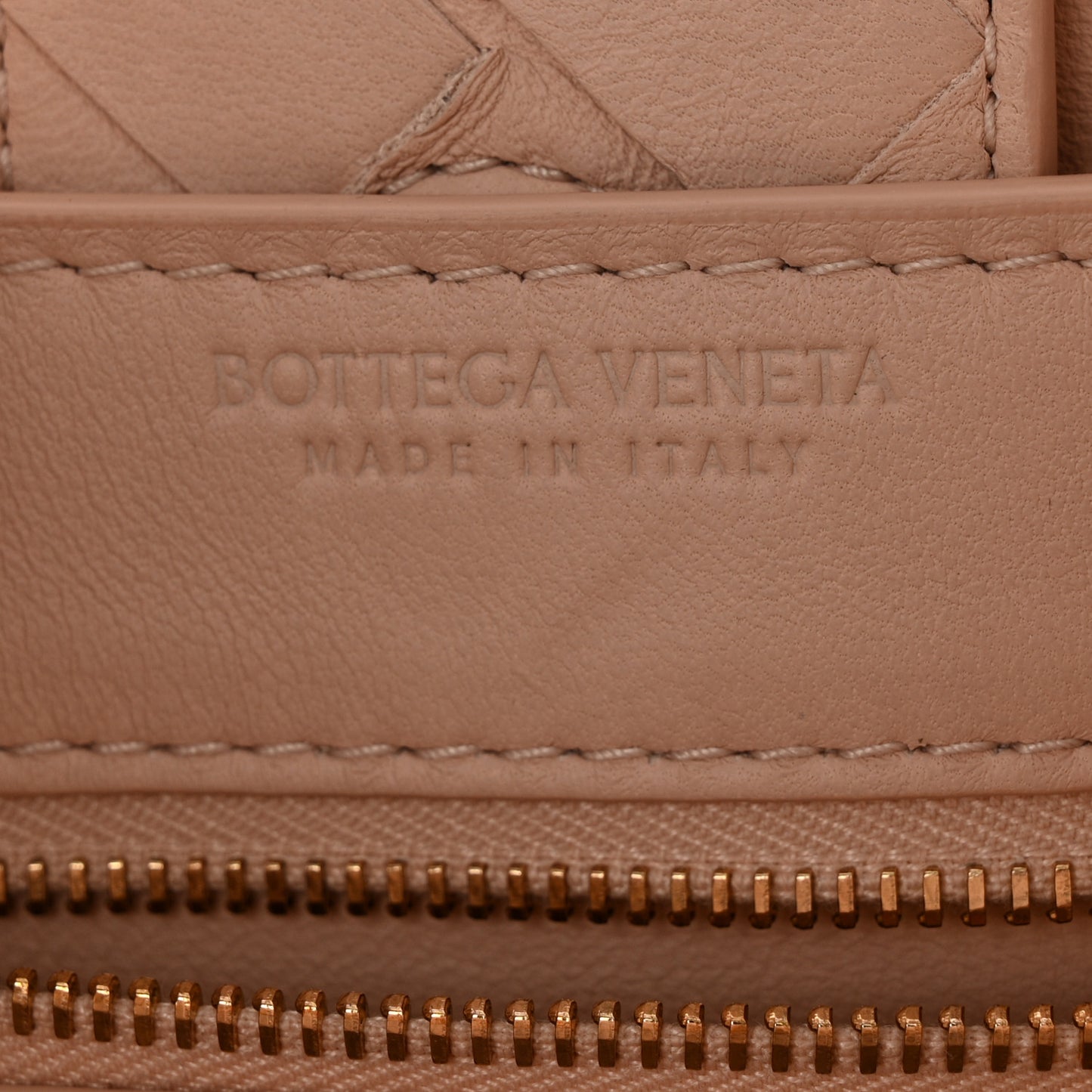 Nappa Intrecciato Small Andiamo Shoulder Bag Nude