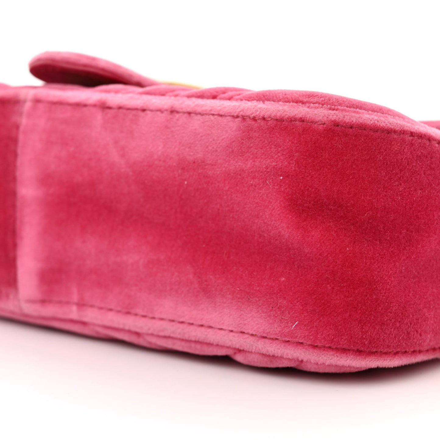 Velvet Matelasse Mini GG Marmont Shoulder Bag Light Raspberry Rose