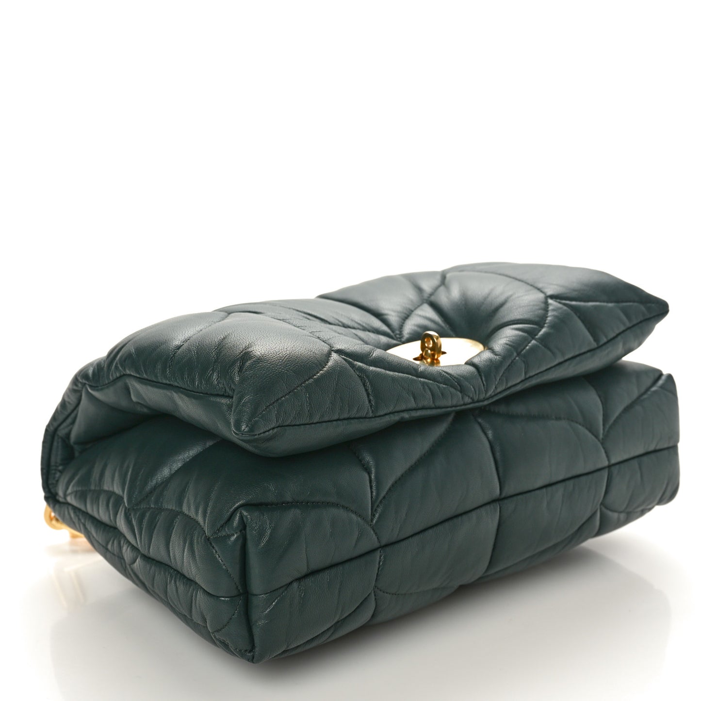 Nappa Pillow Quilted Little Softie Bag Mulberry Green
