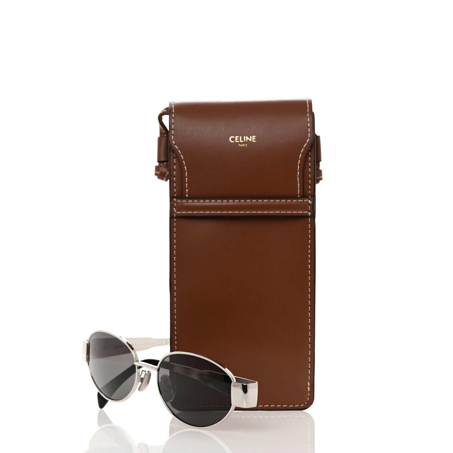 Celine Metal Triomphe 01 Sunglasses CL40235U Silver Black 7 of 10