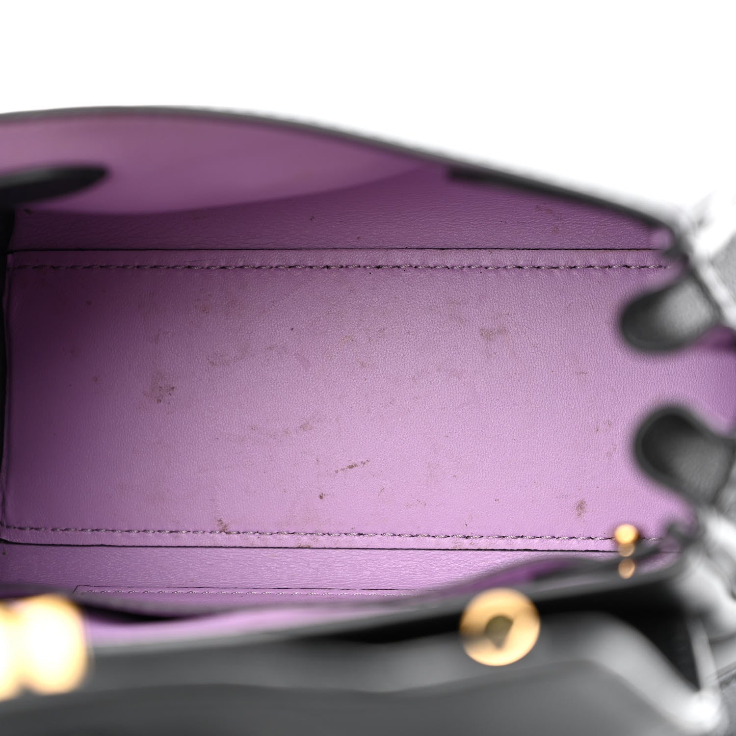Versace Grained Calfskin Small La Medusa Top Handle Bag Black Lilac 5 of 13