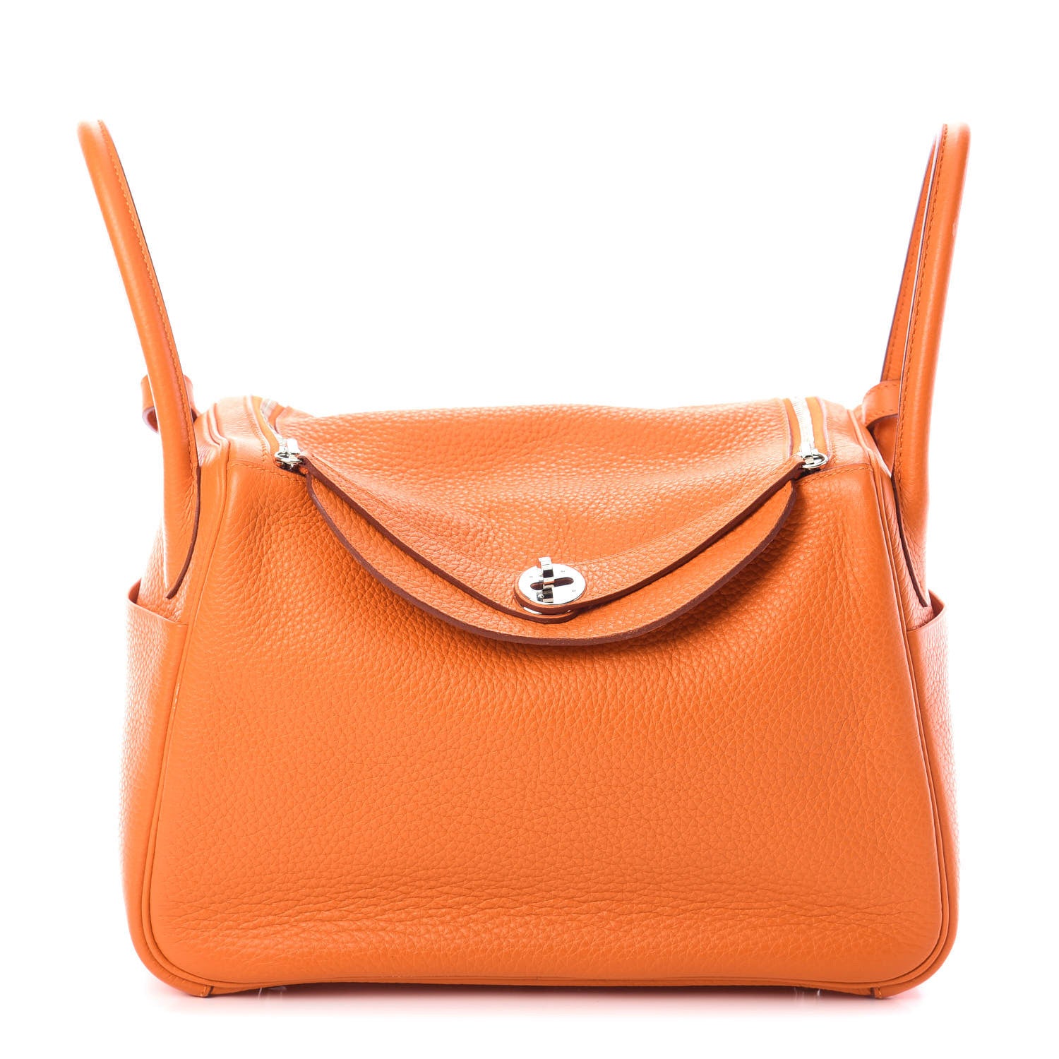 Hermes Taurillon Clemence Lindy 30 Orange 1 of 9
