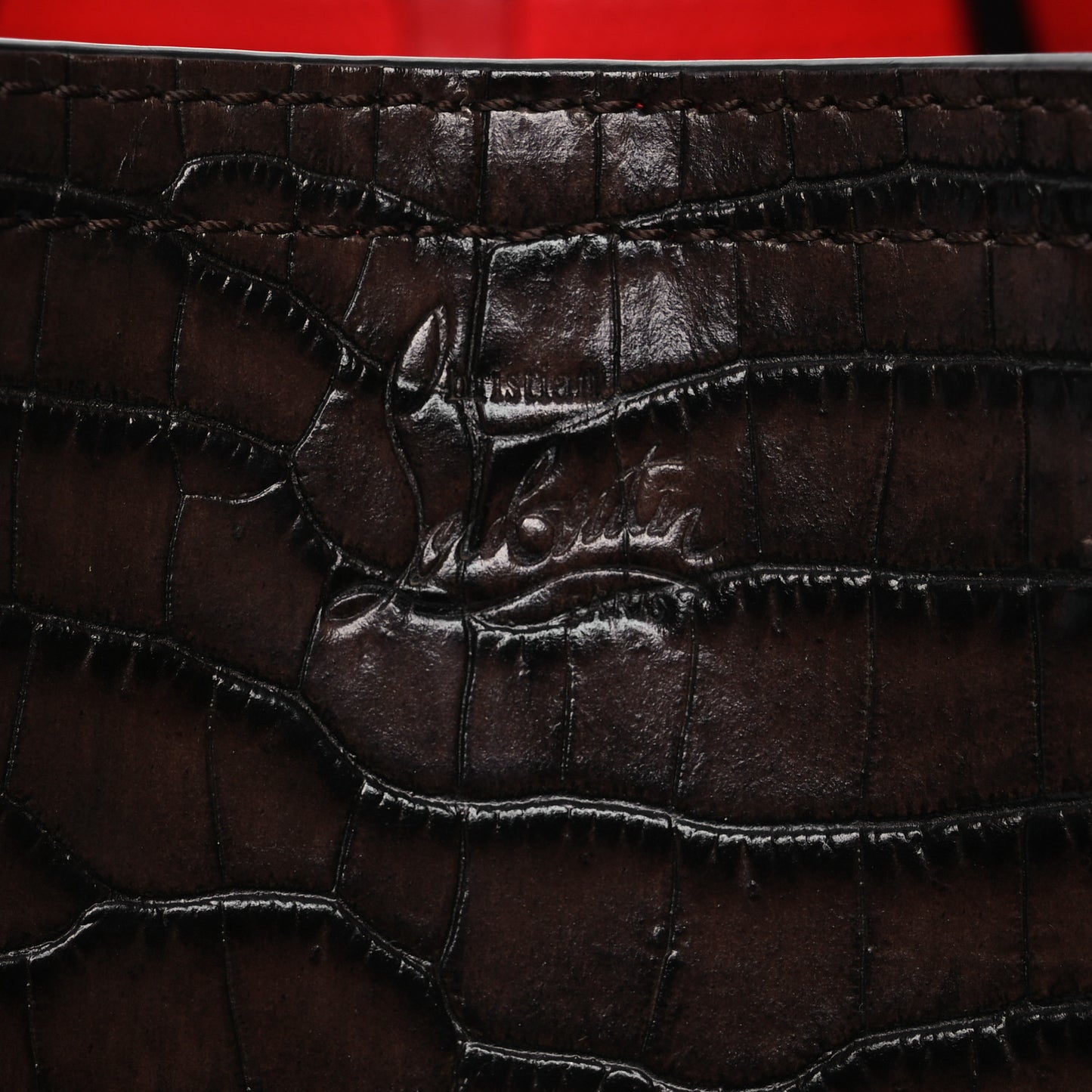 Patent Embossed Spiked Mini Cabarock Shopper Tote
