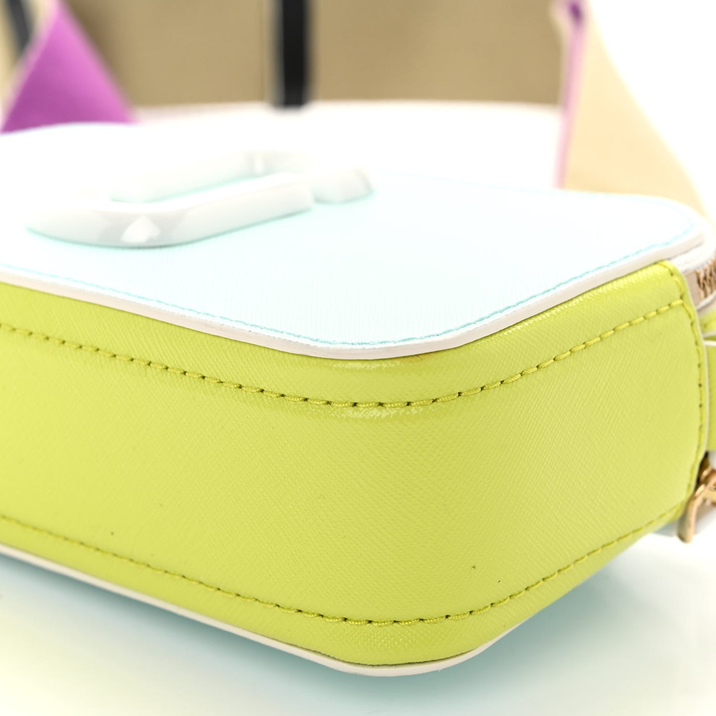 Saffiano Ceramic Snapshot Camera Bag Light Blue Multi