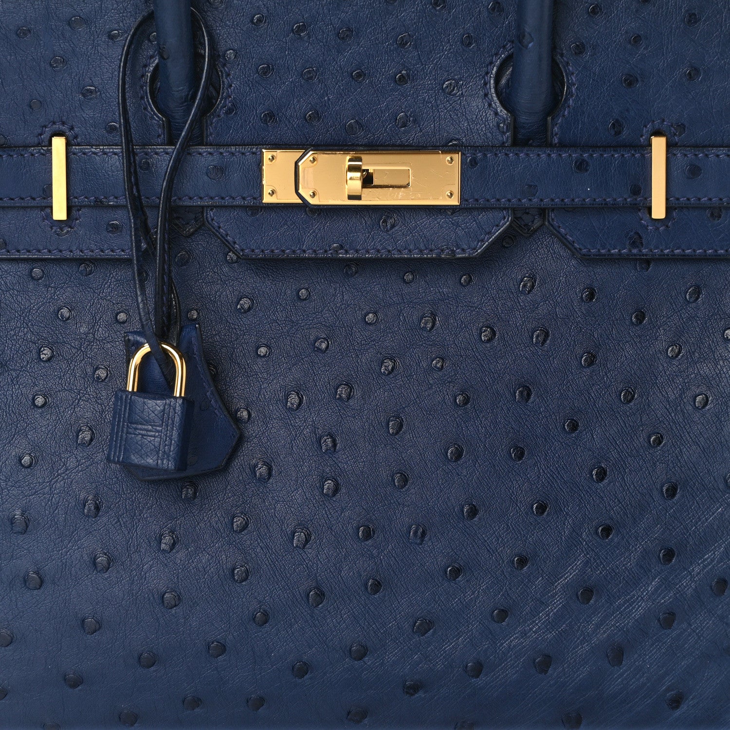 Hermes Ostrich Birkin 30 Bleu Iris 8 of 14