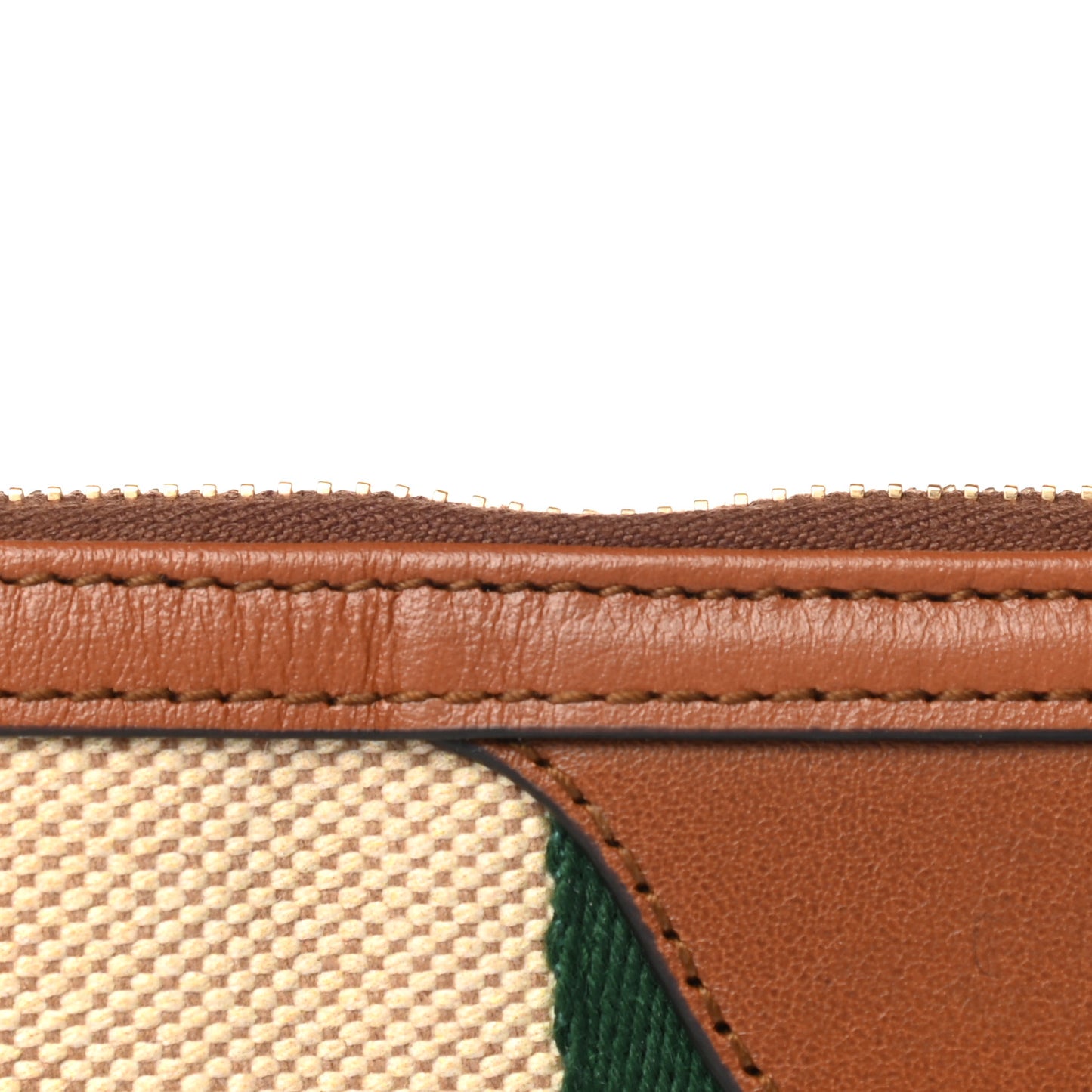 Vintage Canvas Web Pouch Sand Cuir