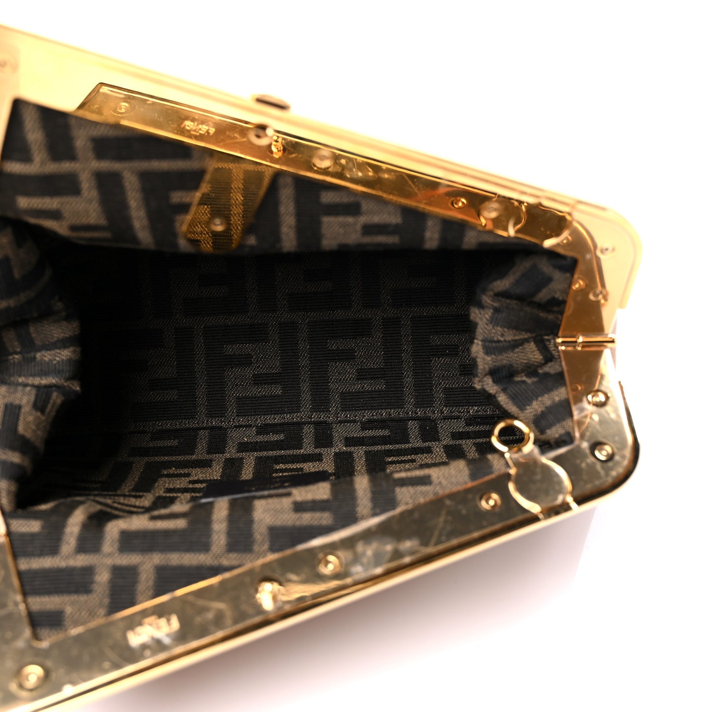 Shiny Nappa Small Fendi First Sand