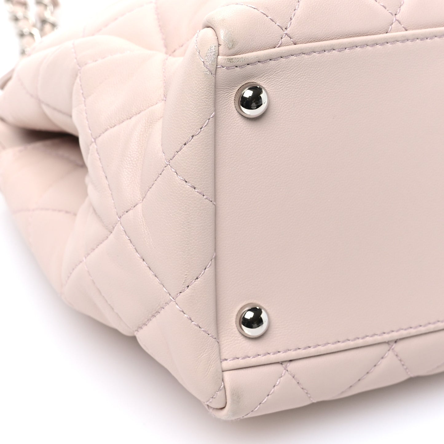 Lambskin Quilted Chanel 7 Tote Pink