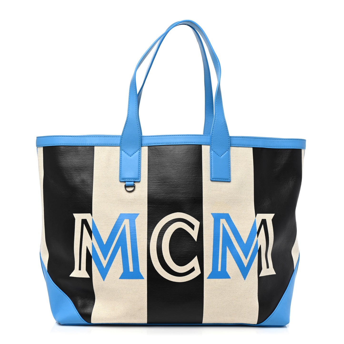 Canvas Stripe Ilse Large Shopper Tote Blue Cobalt