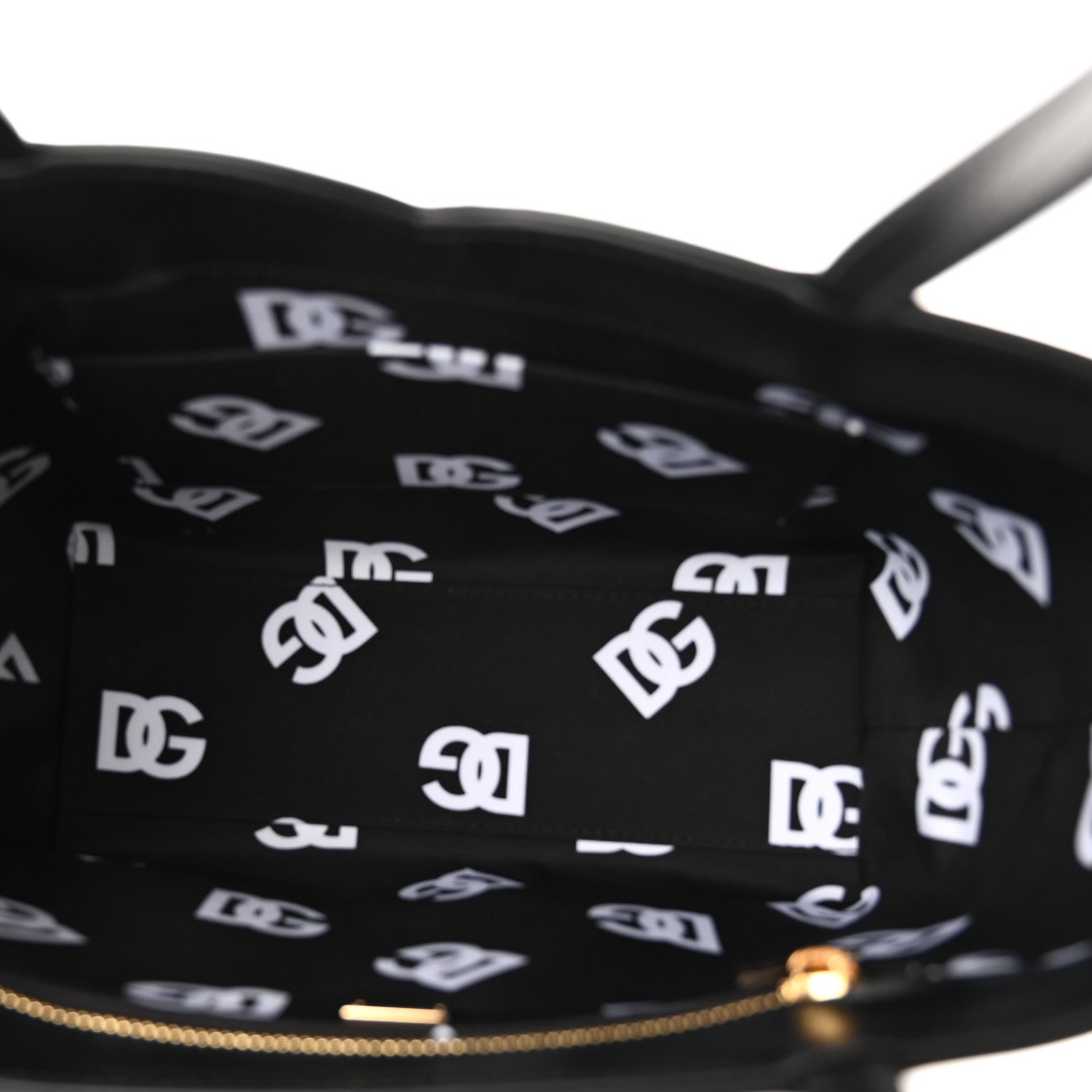 Dolce & Gabbana Calfskin Small DG Logo Shopper Tote Black 5 of 9