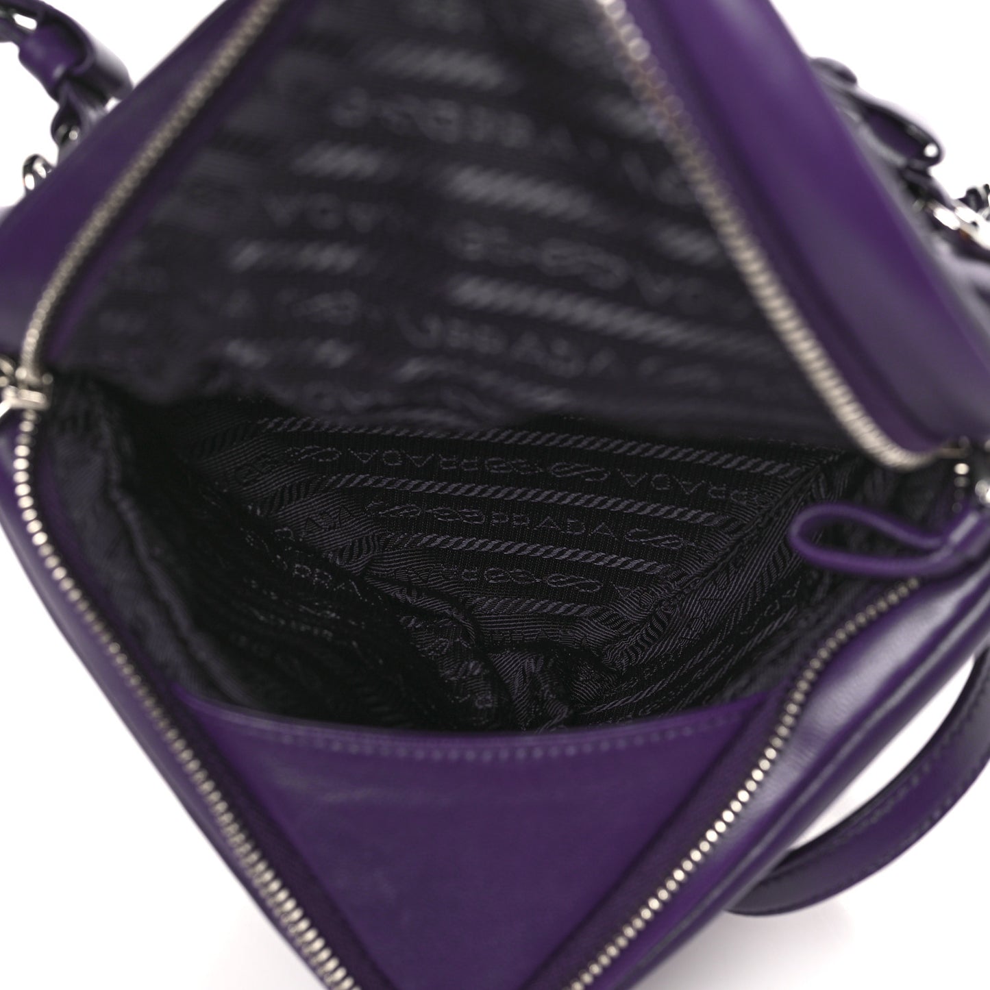 Nappa Padded Signaux Triangle Crossbody Viola