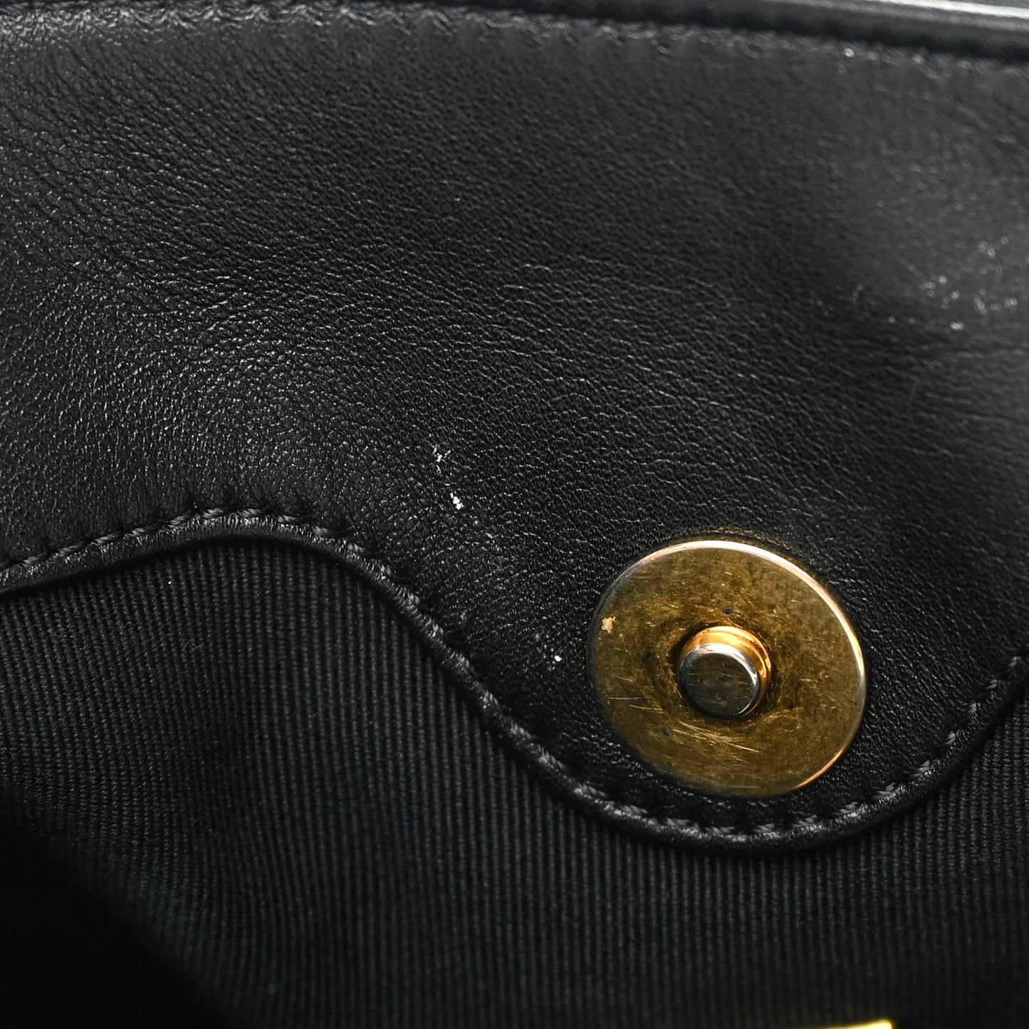 Calfskin Quilted Drawstring Bucket Bag Black