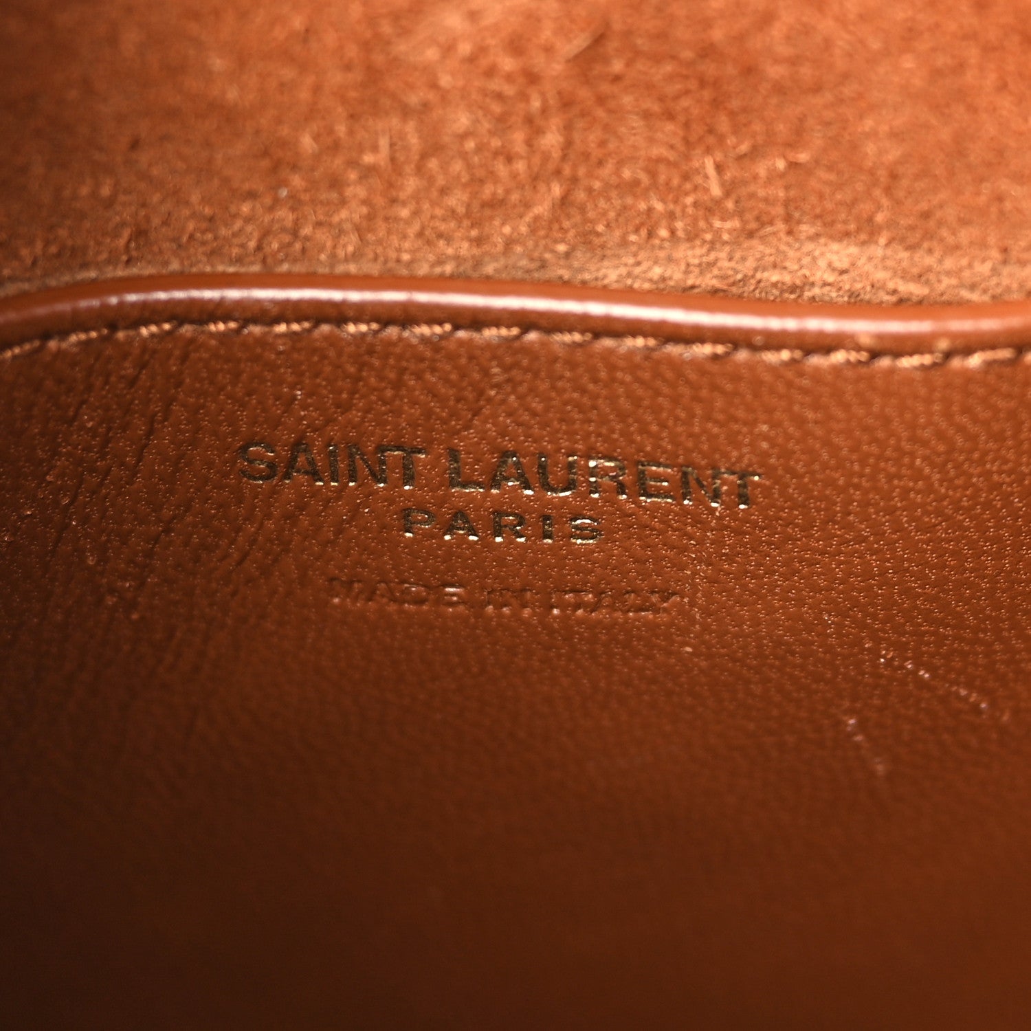 Saint Laurent Smooth Calfskin Le 5 A 7 Vertical Hobo Brown Gold 6 of 10