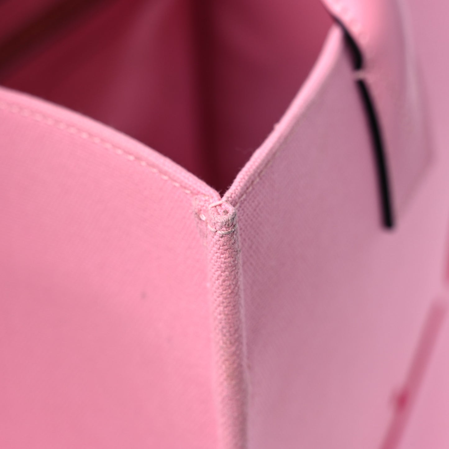Canvas Suppler Calfskin Cabas GV Signature Tote Pink