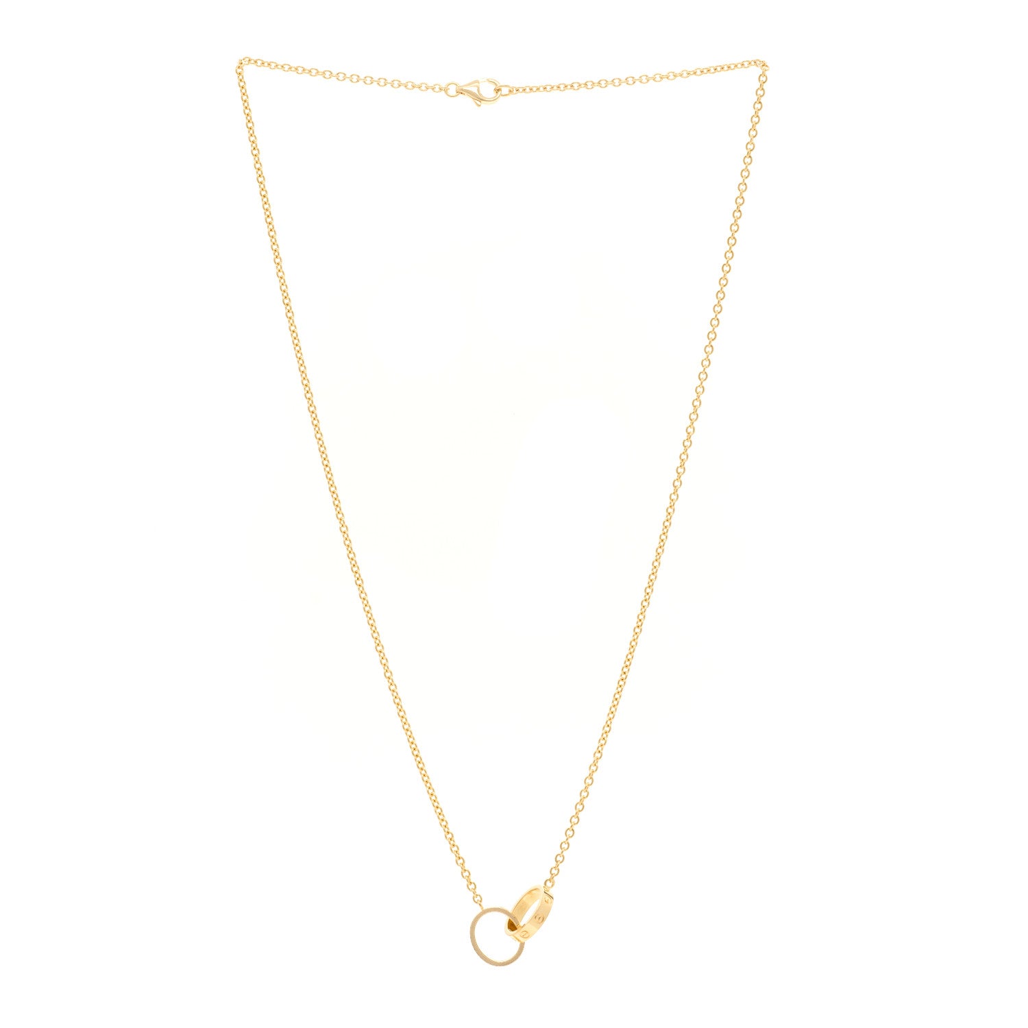 Cartier 18K Yellow Gold Interlocking LOVE Necklace 3 of 6
