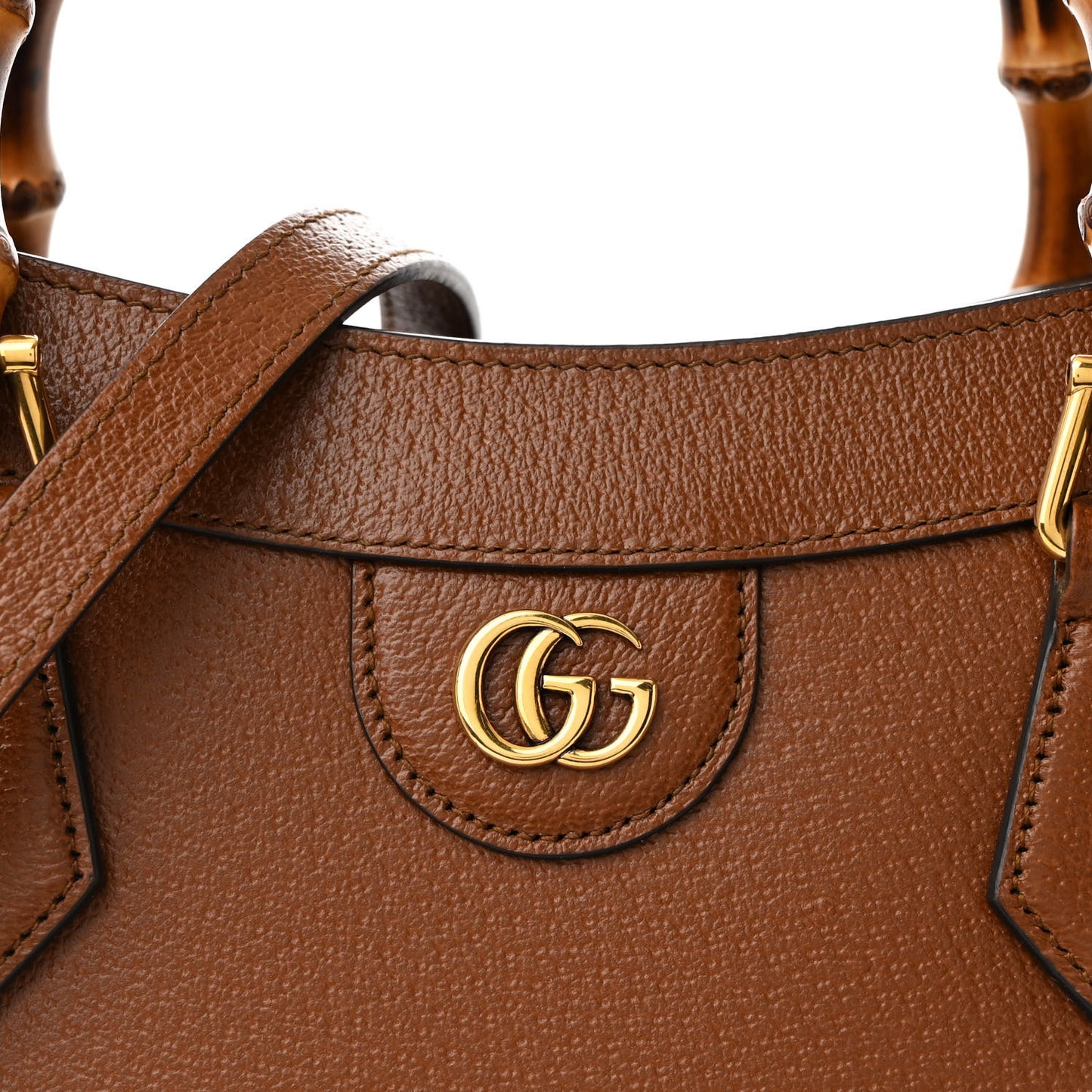 Textured Dollar Calfskin Medium Diana Tote Bag Cuir Black