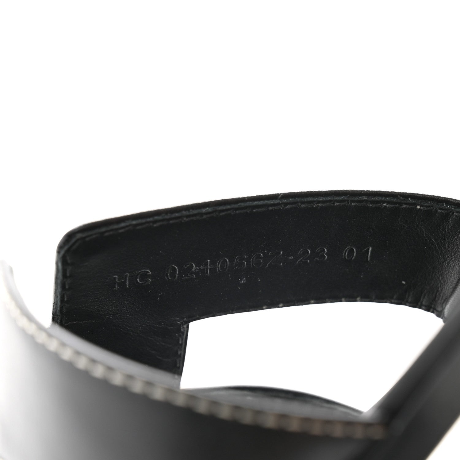 Hermes Box Calfskin Oran Sandals 39 Black 7 of 10