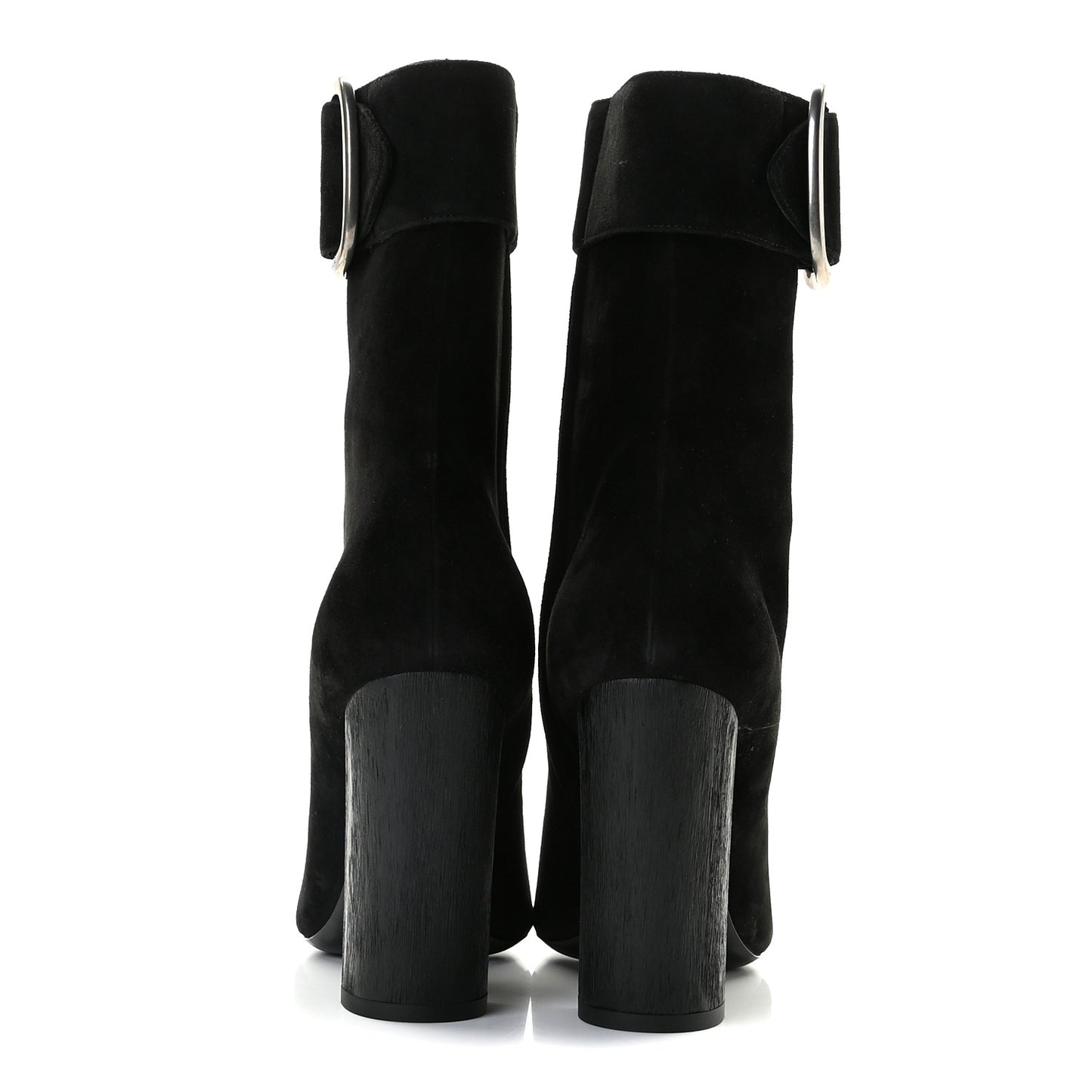 Suede Joplin Buckle 105 Booties 37.5 Black