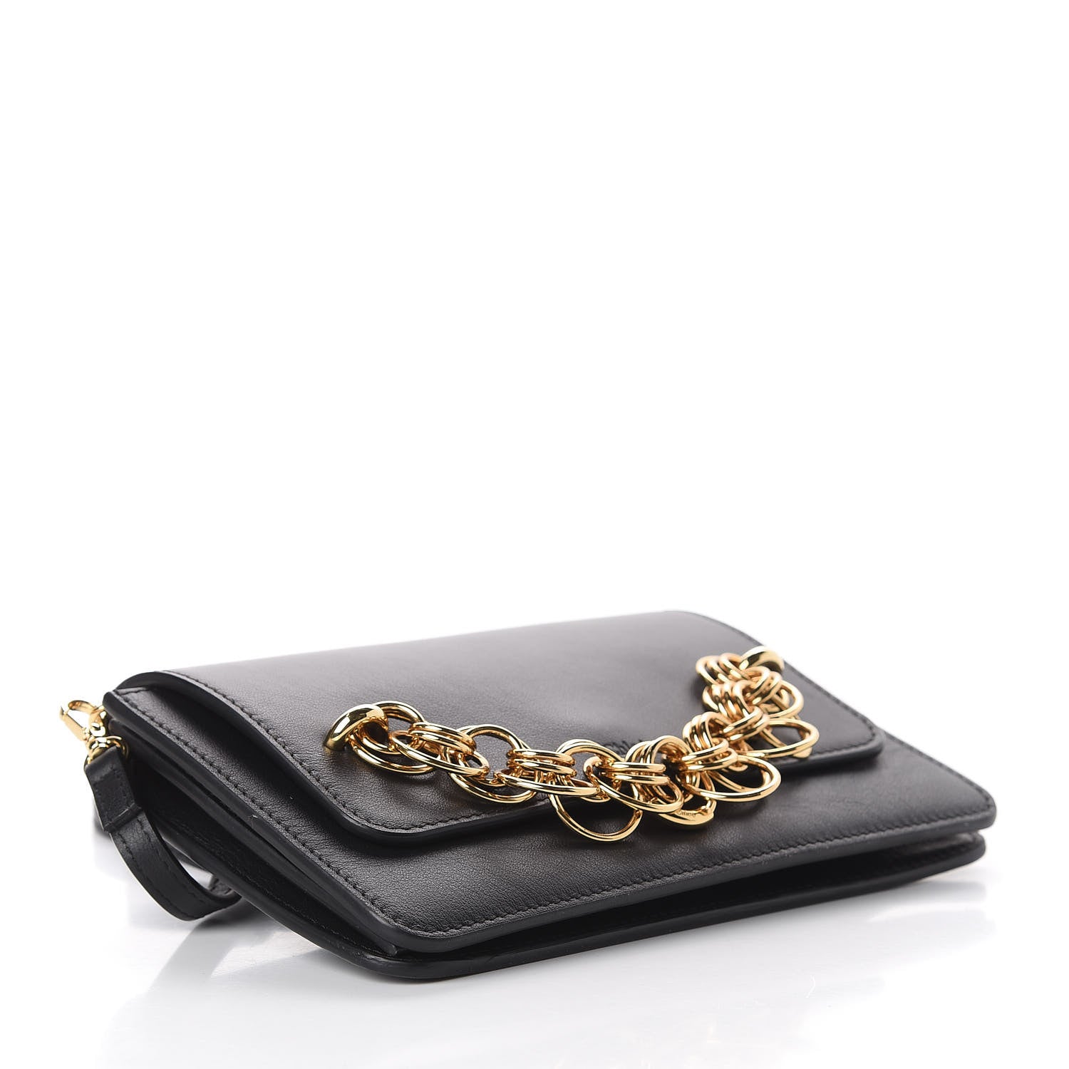 Chloe Smooth Calfskin Drew Bijou Clutch Black 4 of 11
