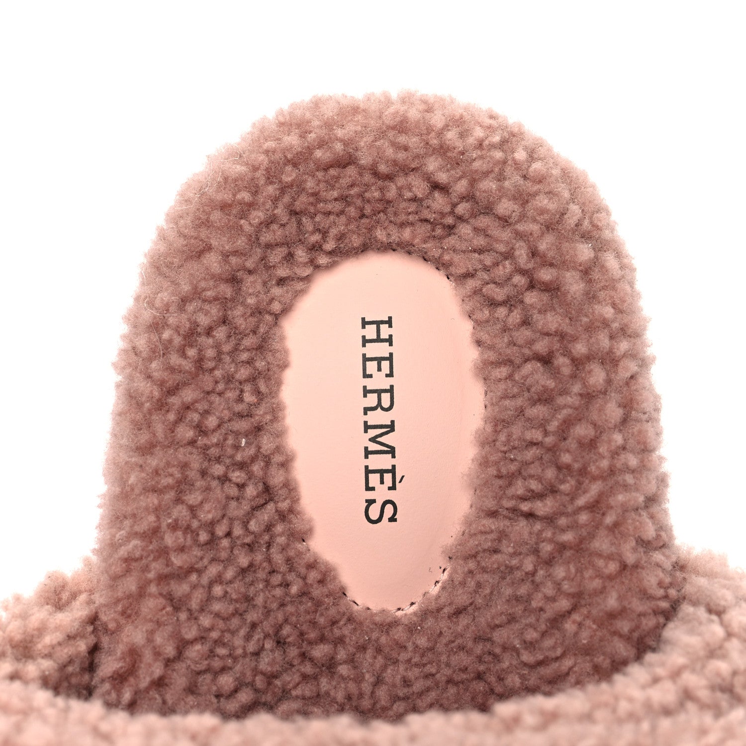 Hermes Woolskin Womens Chypre Sandals 38.5 Bois De Santal 7 of 8