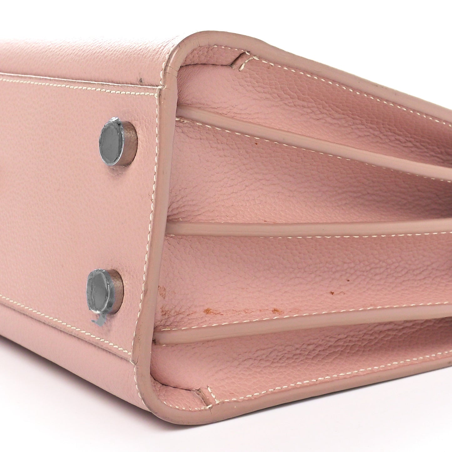 Grained Calfskin Nano Sac De Jour Antique Rose