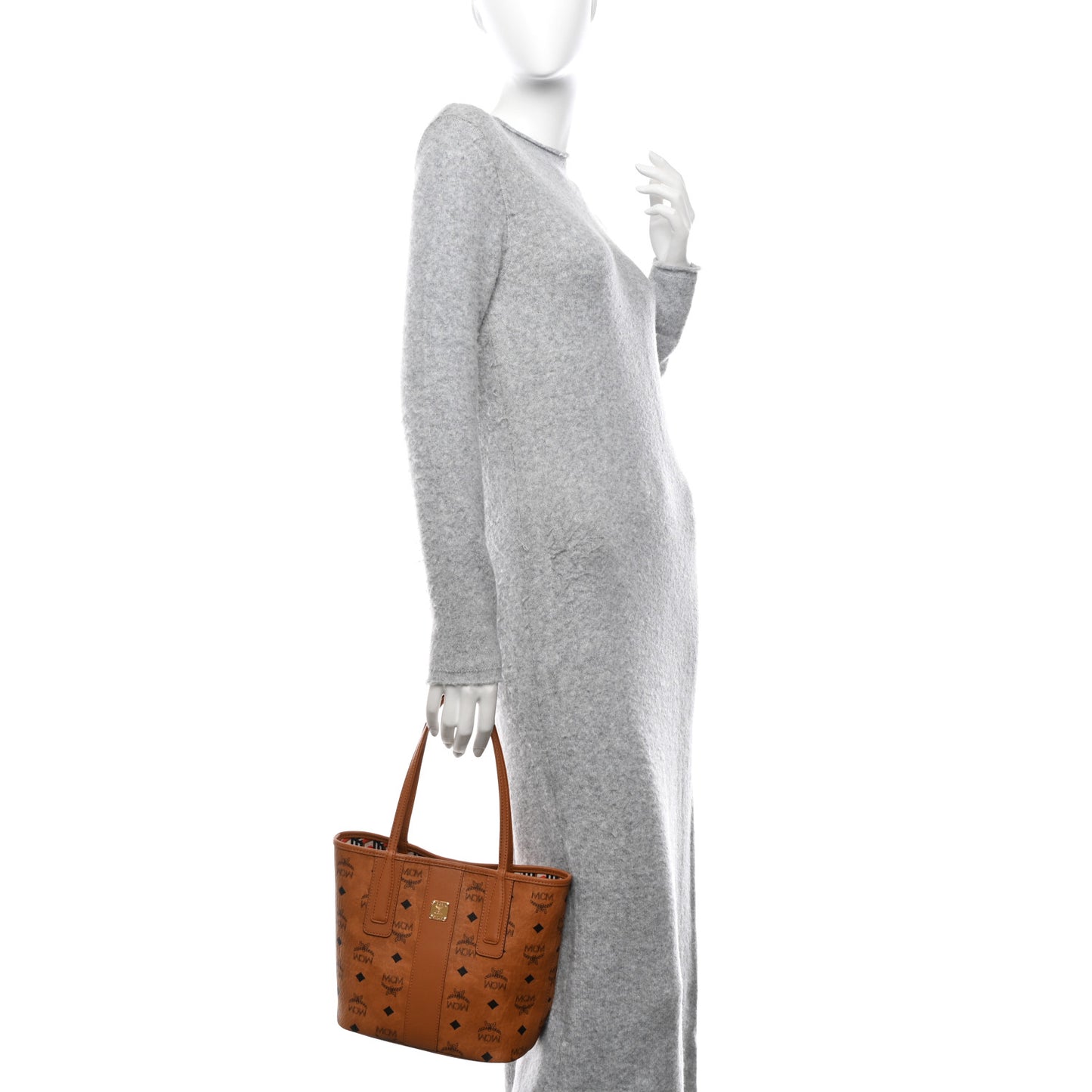 Visetos Mini Liz Reversible Shopper Tote Cognac