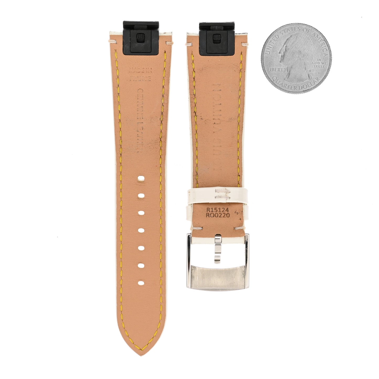 Vernis Tambour 10mm Watch Strap White