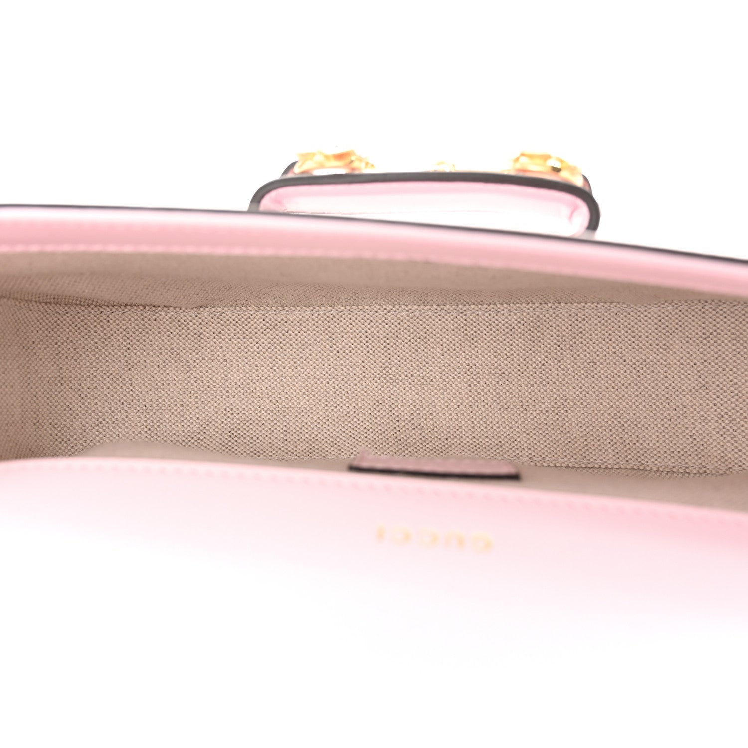 Gucci Azalea Calfskin Crystal Small Horsebit 1955 Chain Shoulder Bag Pink 5 of 11
