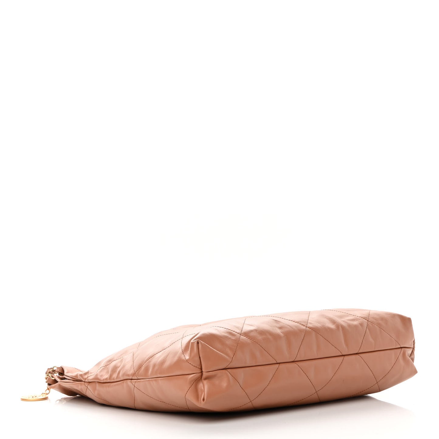 Shiny Calfskin Quilted Chanel 22 Camel