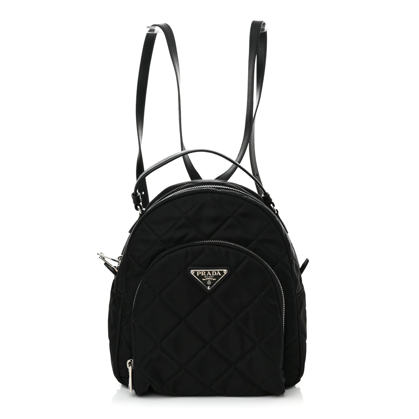 Nylon Tessuto Impuntu Quilted Backpack Black