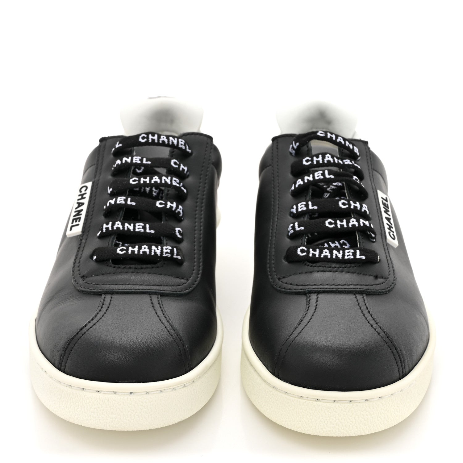 Chanel Calfskin CC Womens Sneakers 35.5 Black 2 of 9