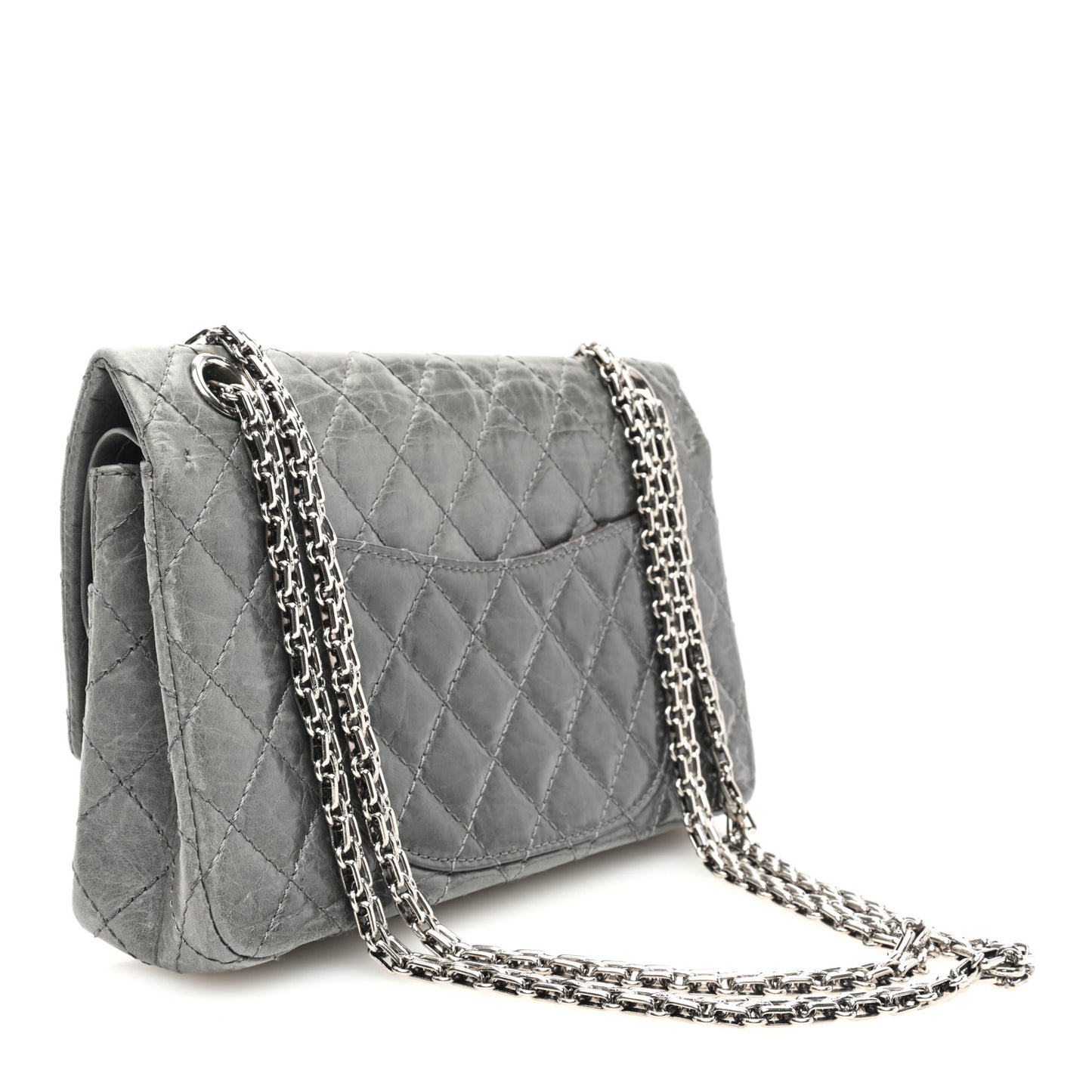 Aged Calfskin Quilted 50th Anniversary 2.55 Reissue 225 Flap Grey
