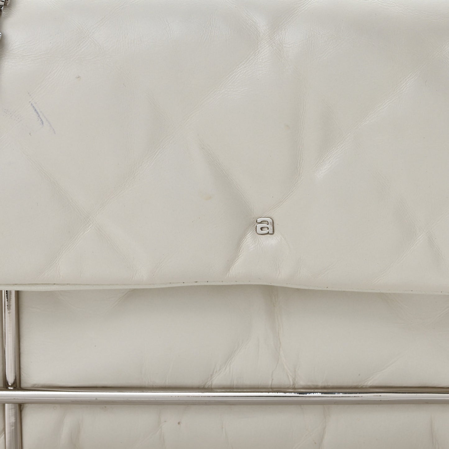 Calfskin Quilted Halo Xbody Bag White