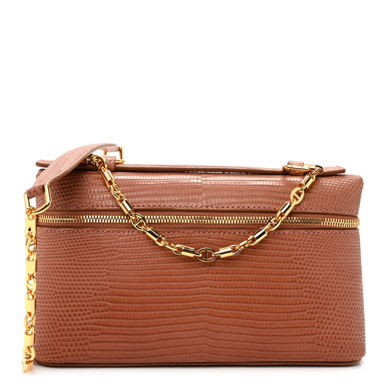 Loro Piana Lizard L19 Extra Pocket Pouch Brown 1927782 – FASHIONPHILE